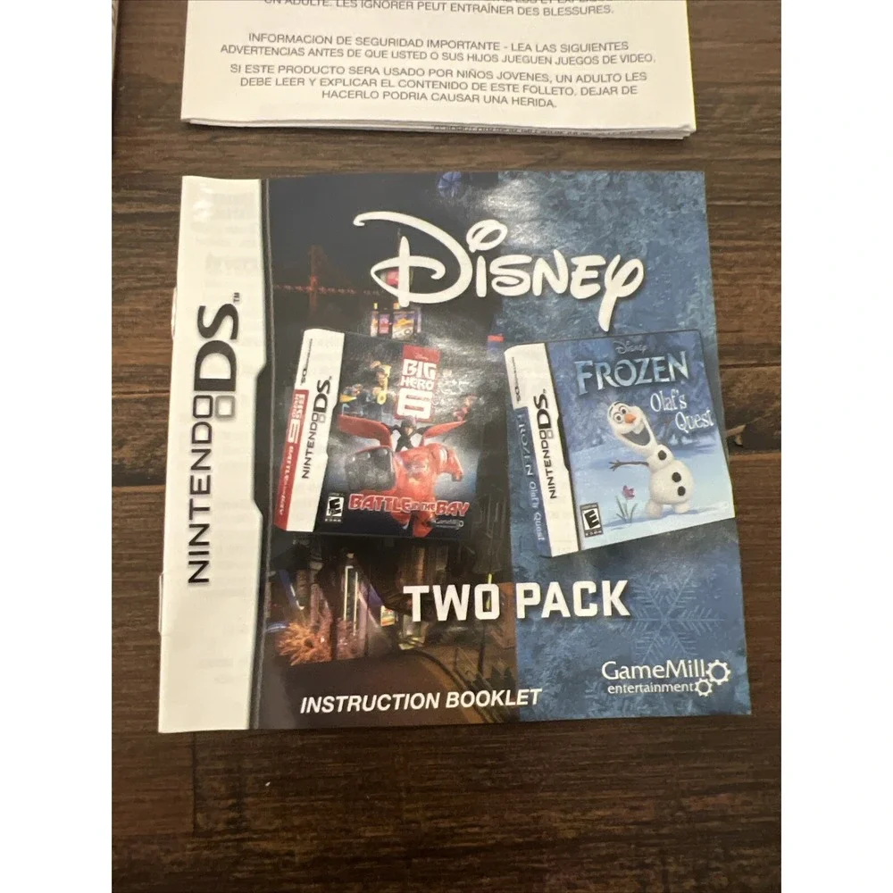 Nintendo DS Disney Big Hero 6 & And Frozen Olaf's Quest 2-Pack